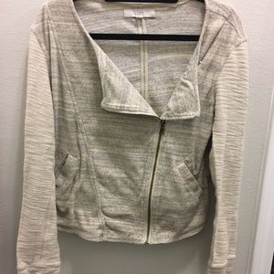 Loft: Knit Funnel Neck Jacket